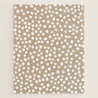 Christmas Snow, White Dots on Brown Paper Jigsaw Puzzle Gallery Image 1