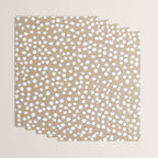 Christmas Snow, White Dots on Brown Paper Wrapping Paper Gallery Image 3