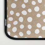 Christmas Snow, White Dots on Brown Paper Laptop Sleeve Gallery Image 3