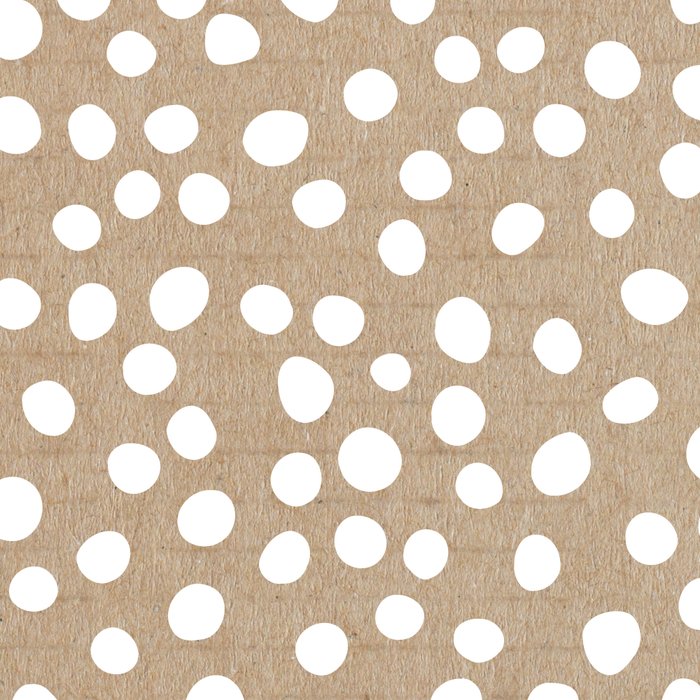 Christmas Snow, White Dots on Brown Paper Coffee Mug Gallery Image 2