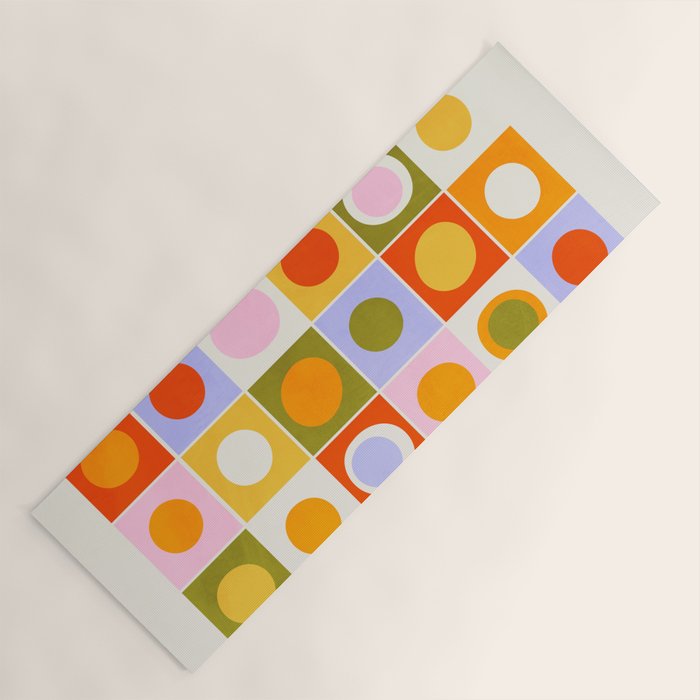 Colourplay & Concentric Circles: Mid Century Edition Yoga Mat Gallery Image 1