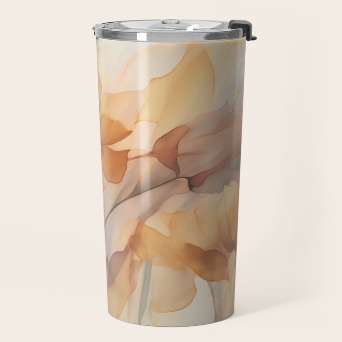 Ethereal Blossom Dreams Amber Marigold Travel Mug Gallery Image 2