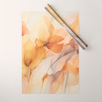 Ethereal Blossom Dreams Amber Marigold Wrapping Paper Gallery Image 1