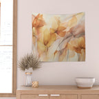 Ethereal Blossom Dreams Amber Marigold Wall Tapestry Gallery Image 2