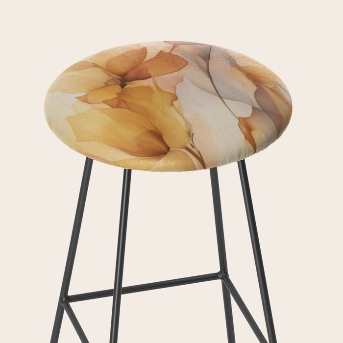 Ethereal Blossom Dreams Amber Marigold Stool Gallery Image 2