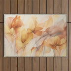 Ethereal Blossom Dreams Amber Marigold Outdoor Rug Gallery Image 1