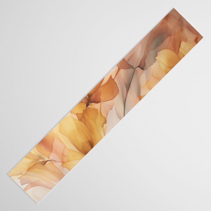 Ethereal Blossom Dreams Amber Marigold Table Runner Gallery Image 3