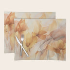 Ethereal Blossom Dreams Amber Marigold Placemat Gallery Image 1