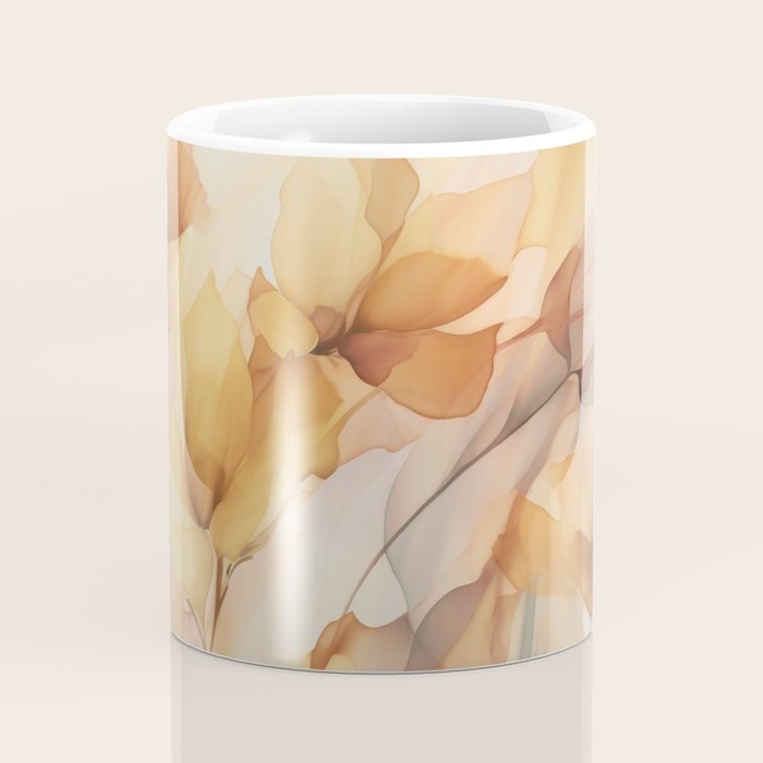 Ethereal Blossom Dreams Amber Marigold Coffee Mug Gallery Image 4