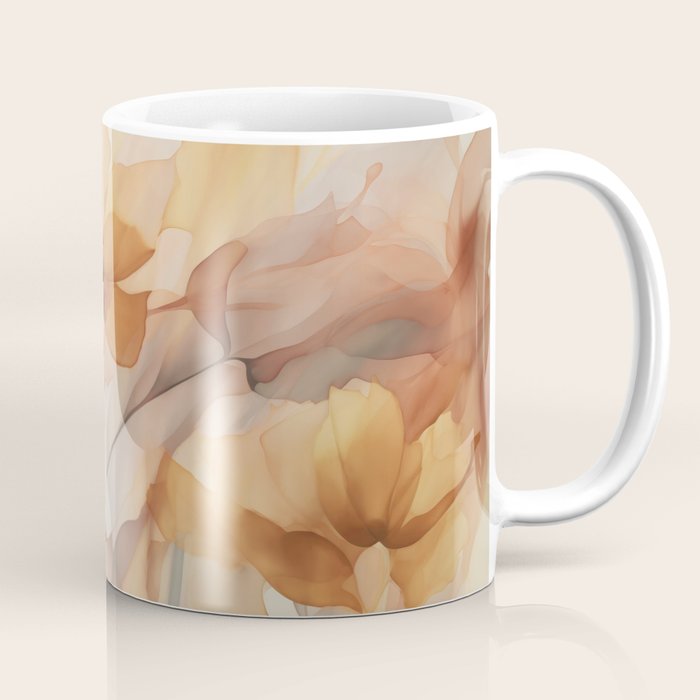 Ethereal Blossom Dreams Amber Marigold Coffee Mug Gallery Image 1