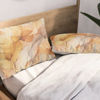 Ethereal Blossom Dreams Amber Marigold Pillow Sham Gallery Image 2