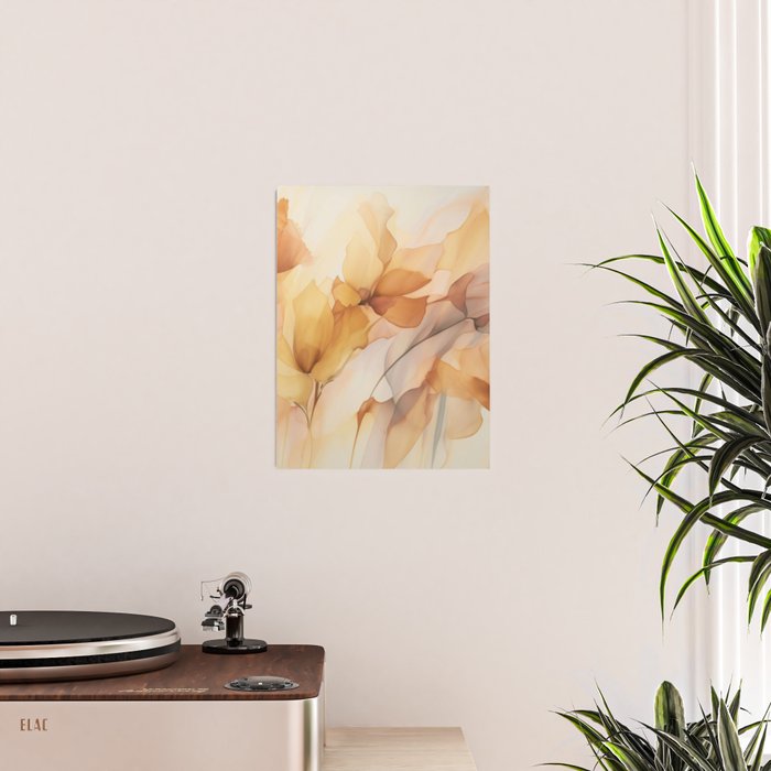Ethereal Blossom Dreams Amber Marigold Poster Gallery Image 2
