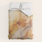 Ethereal Blossom Dreams Amber Marigold Duvet Cover Gallery Image 6