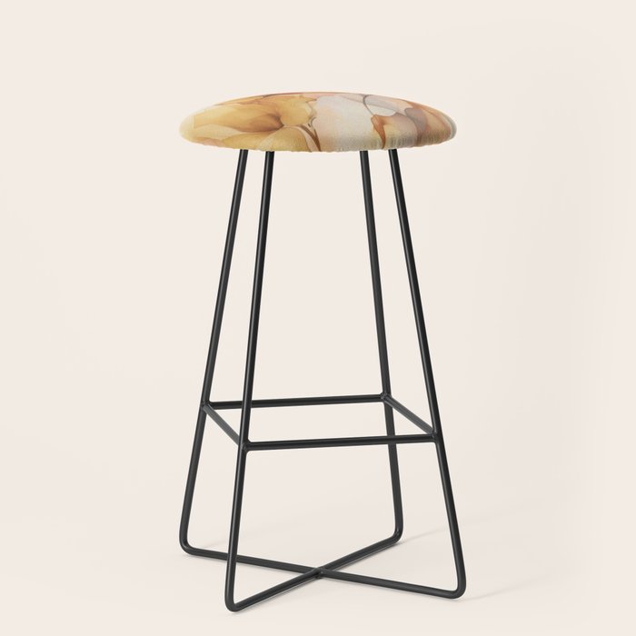 Ethereal Blossom Dreams Amber Marigold Stool Gallery Image 1