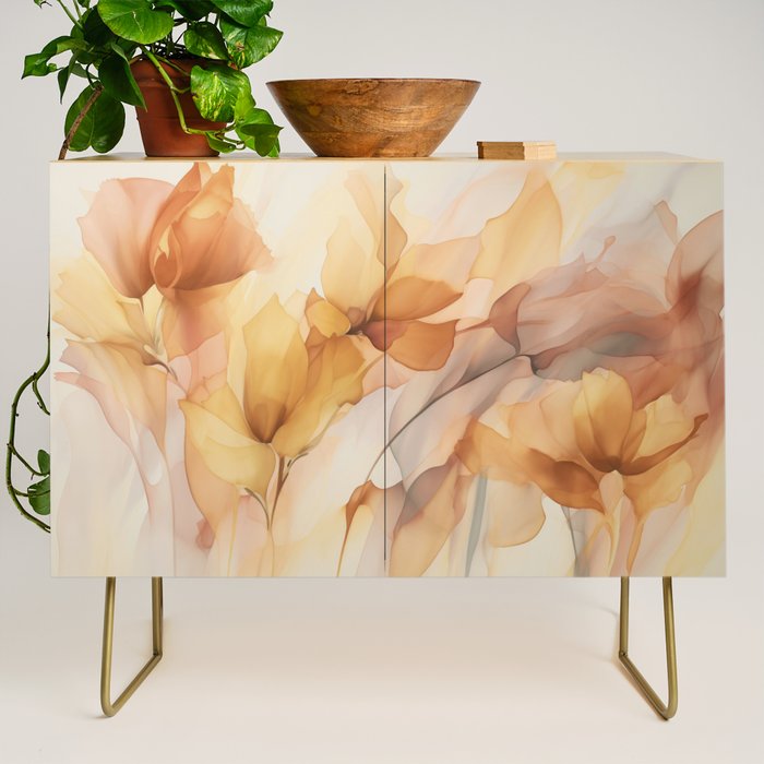 Ethereal Blossom Dreams Amber Marigold Credenza Gallery Image 1