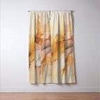 Ethereal Blossom Dreams Amber Marigold Window Curtain Gallery Image 3
