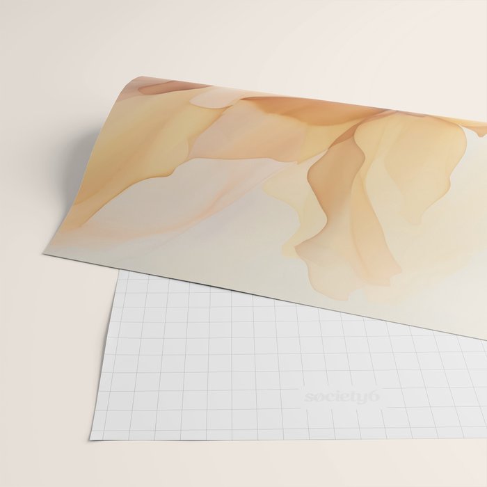 Ethereal Blossom Dreams Amber Marigold Wrapping Paper Gallery Image 2