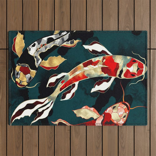 Metallic Koi Outdoor Rug Gallery Image 1