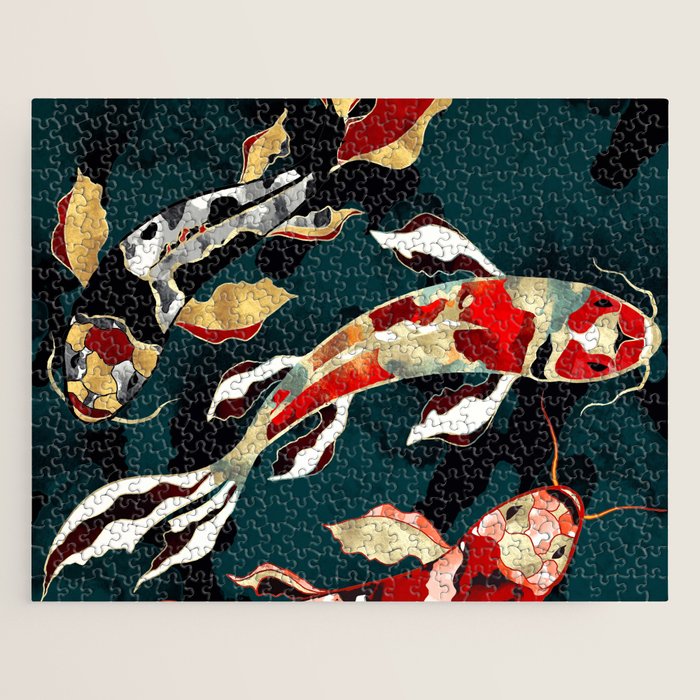 Metallic Koi Jigsaw Puzzle Gallery Image 1