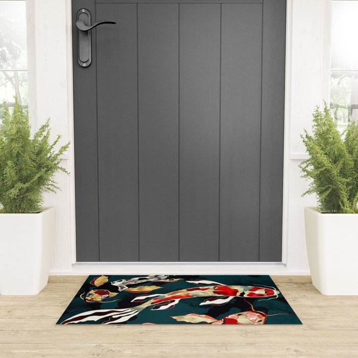 Metallic Koi Welcome Mat Gallery Image 3