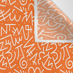 Colorful abstract fun line doodle art pattern Wall Tapestry Gallery Image 3