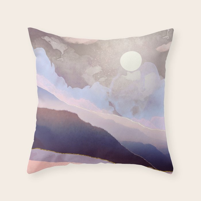 Lavender Night Throw Pillow Gallery Image 1