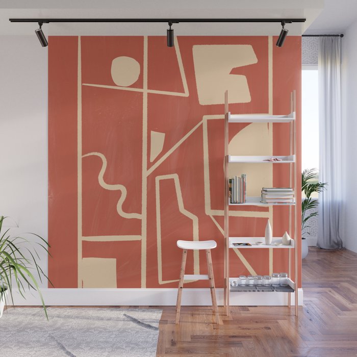 Modern Abstract Minimal Shapes 39/3 Wall Mural Gallery Image 1