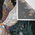 Owls Mushroom Magnolia Wall Tapestry Gallery Image 3