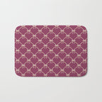Bows & Ribbons Pattern XXXIII Plum Purple Bath Mat Gallery Image 1