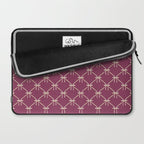 Bows & Ribbons Pattern XXXIII Plum Purple Laptop Sleeve Gallery Image 2