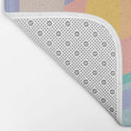 Lemons in Amalfi / Abstract shapes, Pink, Turquoise, Yellow, Lavender Bath Mat Gallery Image 2