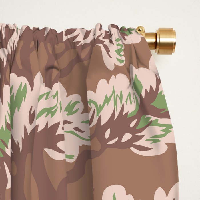 UMBRIA WARM WOODS Inspired by PANTONE 17 1230 Mocha Mousse Window Curtain Gallery Image 2