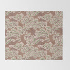 UMBRIA WARM WOODS Inspired by PANTONE 17 1230 Mocha Mousse Throw Blanket Gallery Image 2