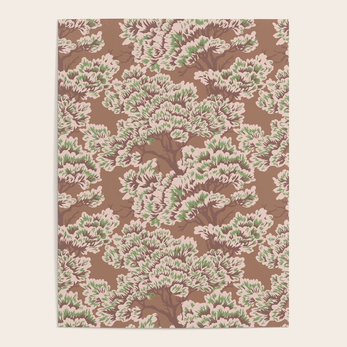UMBRIA WARM WOODS Inspired by PANTONE 17 1230 Mocha Mousse Poster Gallery Image 1
