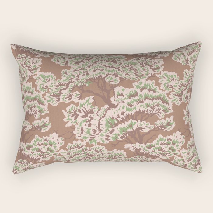 UMBRIA WARM WOODS Inspired by PANTONE 17 1230 Mocha Mousse Rectangular Pillow Gallery Image 2