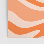 Modern Retro Liquid Swirl Abstract in Tangerine Orange Poster Gallery Image 3