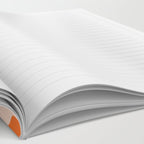 Modern Retro Liquid Swirl Abstract in Tangerine Orange Notebook Gallery Image 2