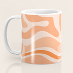 Modern Retro Liquid Swirl Abstract in Tangerine Orange Coffee Mug Gallery Image 3