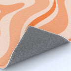 Modern Retro Liquid Swirl Abstract in Tangerine Orange Rug Gallery Image 4
