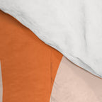 Modern Retro Liquid Swirl Abstract in Tangerine Orange Comforter Gallery Image 4