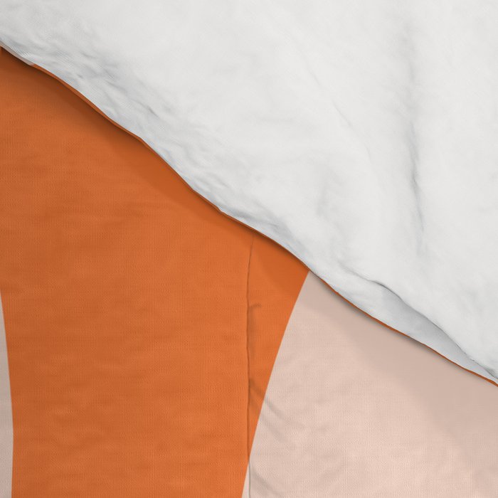 Modern Retro Liquid Swirl Abstract in Tangerine Orange Comforter Gallery Image 4