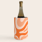 Modern Retro Liquid Swirl Abstract in Tangerine Orange Wine Chiller Gallery Image 3