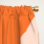 Modern Retro Liquid Swirl Abstract in Tangerine Orange Window Curtain Gallery Image 2