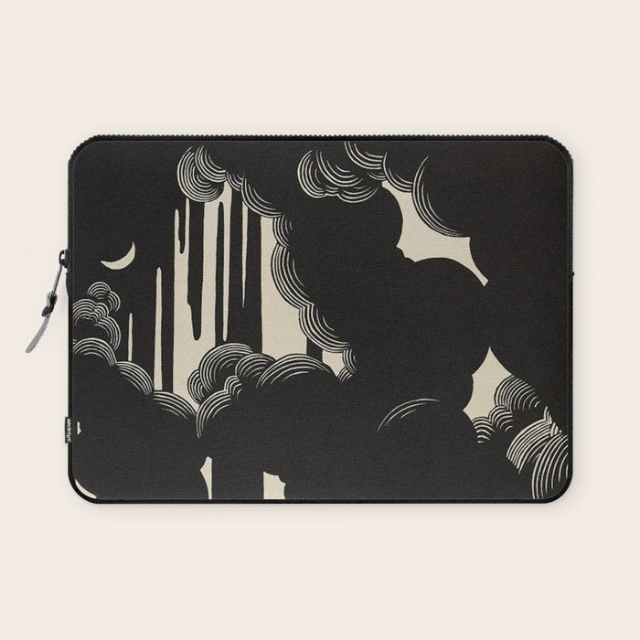 FeÌlix Vallotton Wolken, 1890 Midnight Moon Night Clouds Laptop Sleeve Gallery Image 1