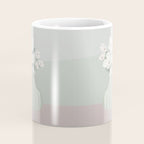 Wildflower bouquet in vase illustration - muted green, dusty pink and beige flowers Coffee Mug Gallery Image 4