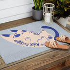 Purrcelin Cat Butt - Charming Delft Pottery Kitty Outdoor Rug Gallery Image 2