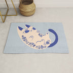 Purrcelin Cat Butt - Charming Delft Pottery Kitty Rug Gallery Image 1