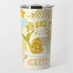 Capricorn surf zodiac sea goat // retro art by surfy birdy Travel Mug Gallery Image 1