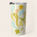 Capricorn surf zodiac sea goat // retro art by surfy birdy Travel Mug Gallery Image 3