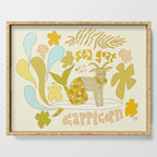 Capricorn surf zodiac sea goat // retro art by surfy birdy Serving Tray Gallery Image 1
